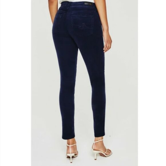 AG Adriano Goldschmied "Stevie Slim Straight" corduroy pants in navy blue sz 28 - Picture 5 of 16